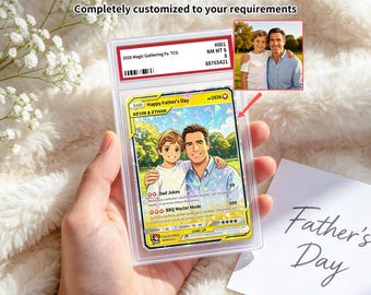 Father's Day Card,Personalized Pokemon Cards,Custom Photo to Holo Card,Father's Day Gifts for Poke Fan