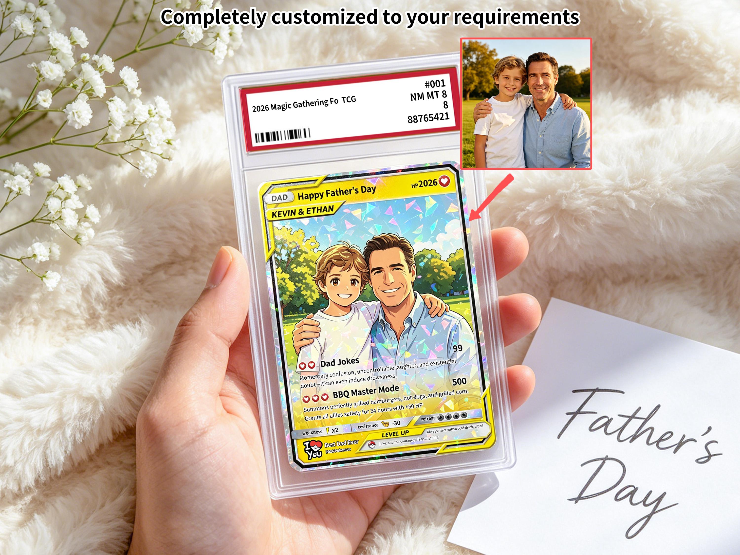 custom pokemon card for father's day Dad to Daughter Card main image 1