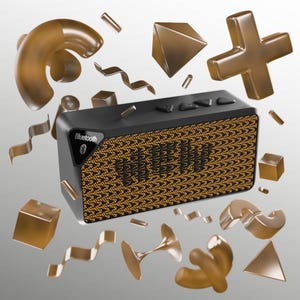 Lebendige Bluetooth-Lautsprecher, Tragbarer Musik-Player, Wireless Sound System, Einzigartiges Geschenk für Musikliebhaber, Wohnkultur, Happy Vibes