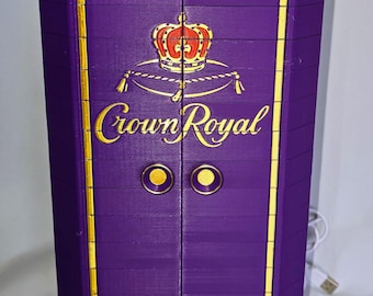 Crown Royal Display Case: 3D Printed LED Lighted Bar Decor