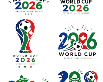 World Cup 2026 PNG Bundle – USA Mexico Canada Football Designs – Transparent PNG (Digital Download)