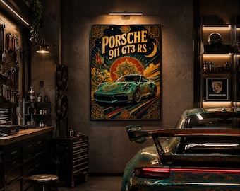 12 Ottoman Motif Supercar Posters | Unique Car Wall Art Set