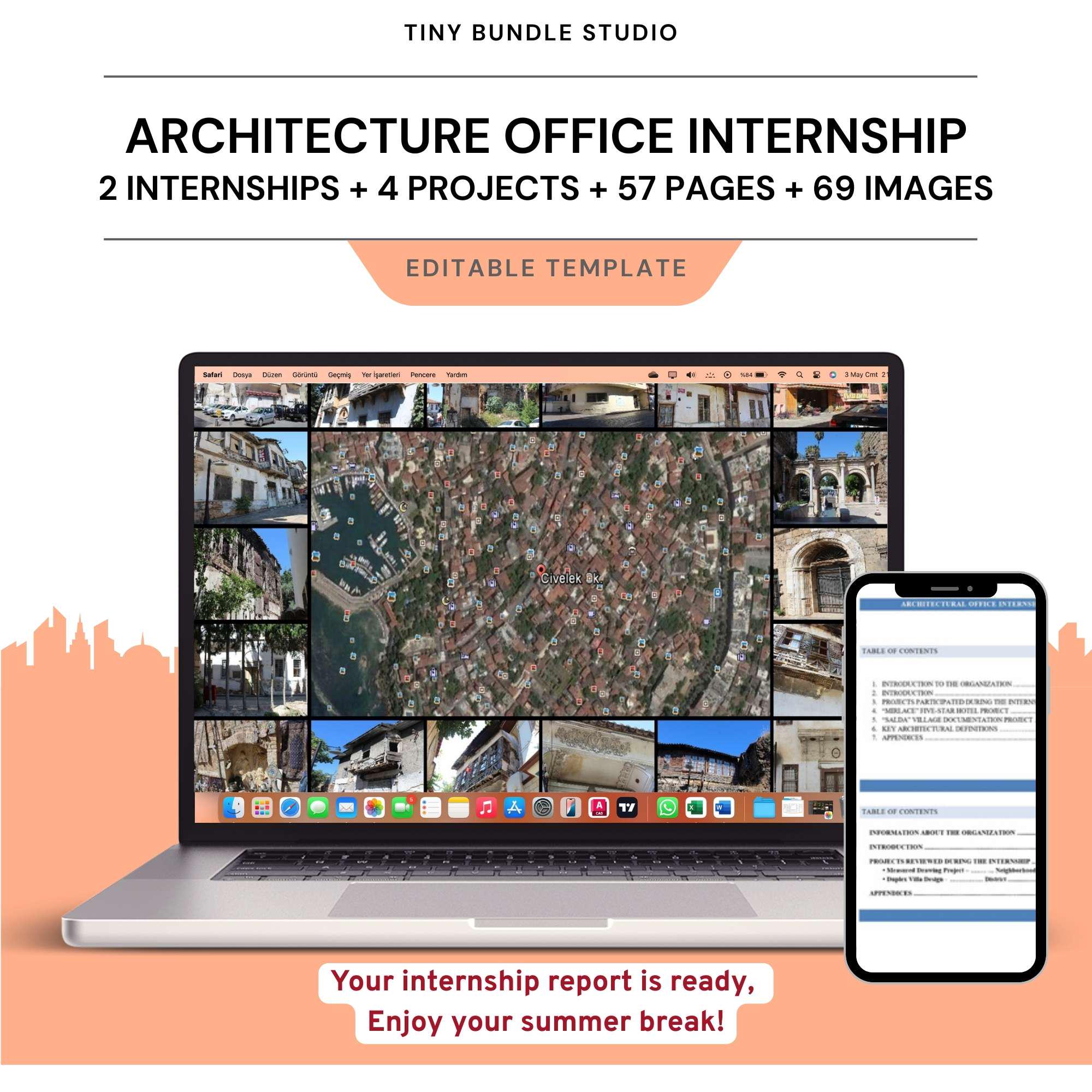 Architecture Internship Report Template: Editable Academic Project (PDF ...