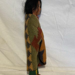 Antique Vintage Skookum Bully Good Indian Doll 10.5 Signed Janice Green image 7