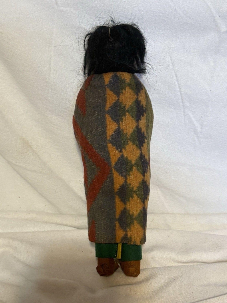Antique Vintage Skookum Bully Good Indian Doll 10.5 Signed Janice Green image 8