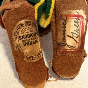 Antique Vintage Skookum Bully Good Indian Doll 10.5 Signed Janice Green image 12
