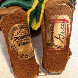 Antique Vintage Skookum Bully Good Indian Doll 10.5 Signed Janice Green image 13