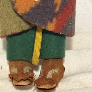 Antique Vintage Skookum Bully Good Indian Doll 10.5 Signed Janice Green image 6