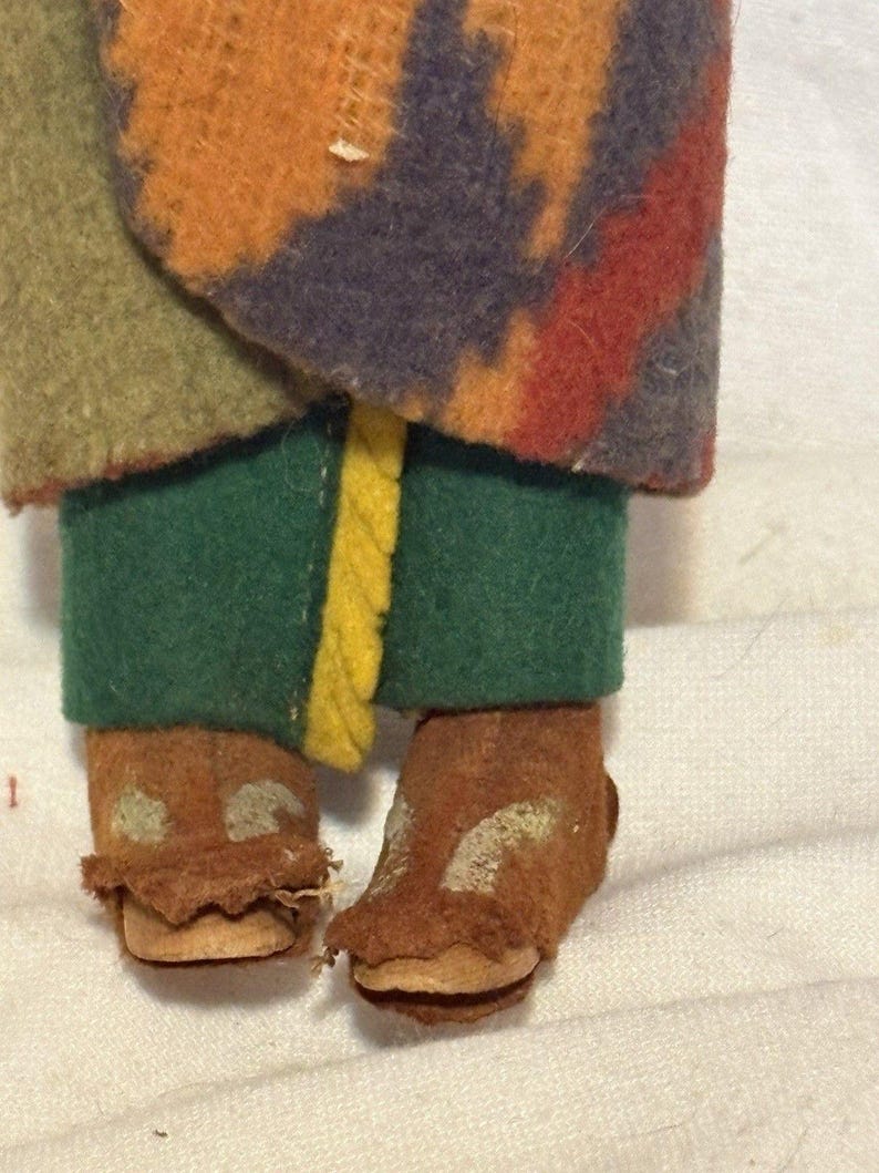 Antique Vintage Skookum Bully Good Indian Doll 10.5 Signed Janice Green image 6
