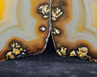 Brazil Agate Slabs(2) with Plume - Polished