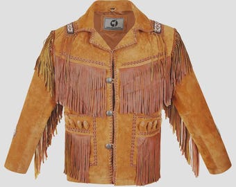 ジャケット・アウター 90s vintage suede Leather tracker jacket 90s Mens Suede Jacket, Genuine Leather Hunting Jacket, Full