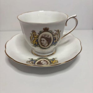 Vintage Royal Albert Queen Elizabeth Coronation 1953 Bone China cup and saucer
