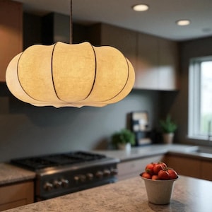 Wabi-Sabi-zijden hanglamp: Japanse hangende kroonluchter