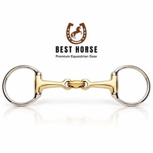 Eggbutt Snaffle Bit Angled Double Jointed Lozenge, German Silver & Stainless Steel