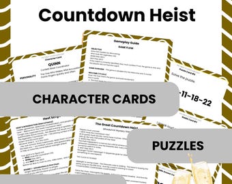 The Great Countdown Heist | Sylwester | natychmiastowe pobranie | gra towarzyska z zagadką kryminalną | do 16 graczy | świąteczny zestaw tajemnic