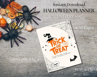 Planejador de Halloween para impressão: organizador de festas, orçamento e fantasias (PDF)