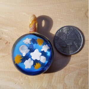 Sun and Stars Boro Milli Pendant with Sandy Twist Bail