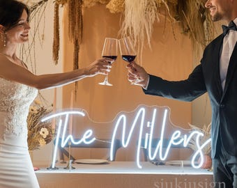Wedding Neon Sign, Name Neon Sign, Neon Sign Custom Wedding, Custom Led Neon Sign For Wedding, Wall Decor, Wedding Party Sign, Wedding Light