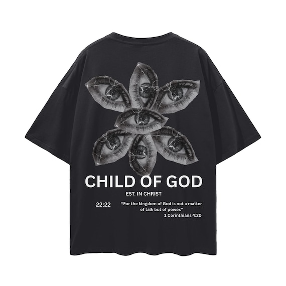 Oversize Deep Drop Shoulder Tee (Black)
