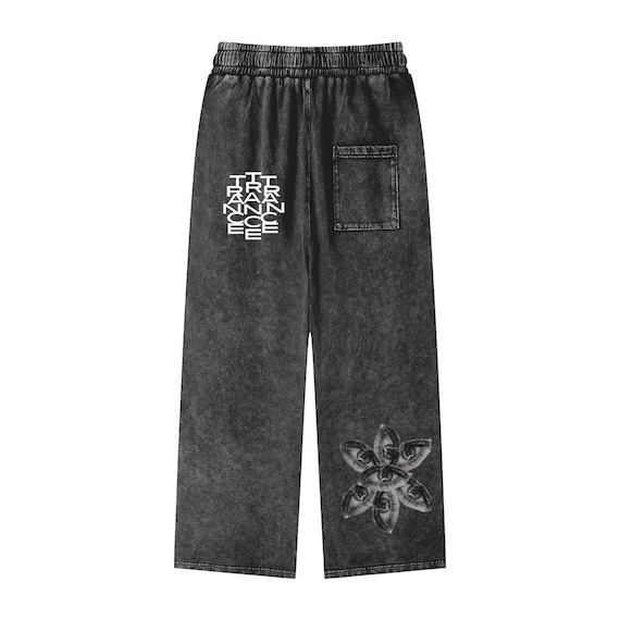 Acid Wash Straight Leg Pants