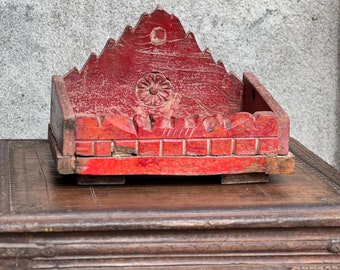 Home Temple Red Singansan Mandir Antique