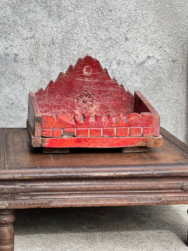 Home Temple Red Singansan Mandir Antique image 1