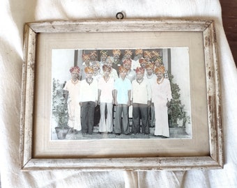 Photograph of Young Men in India Handpainted