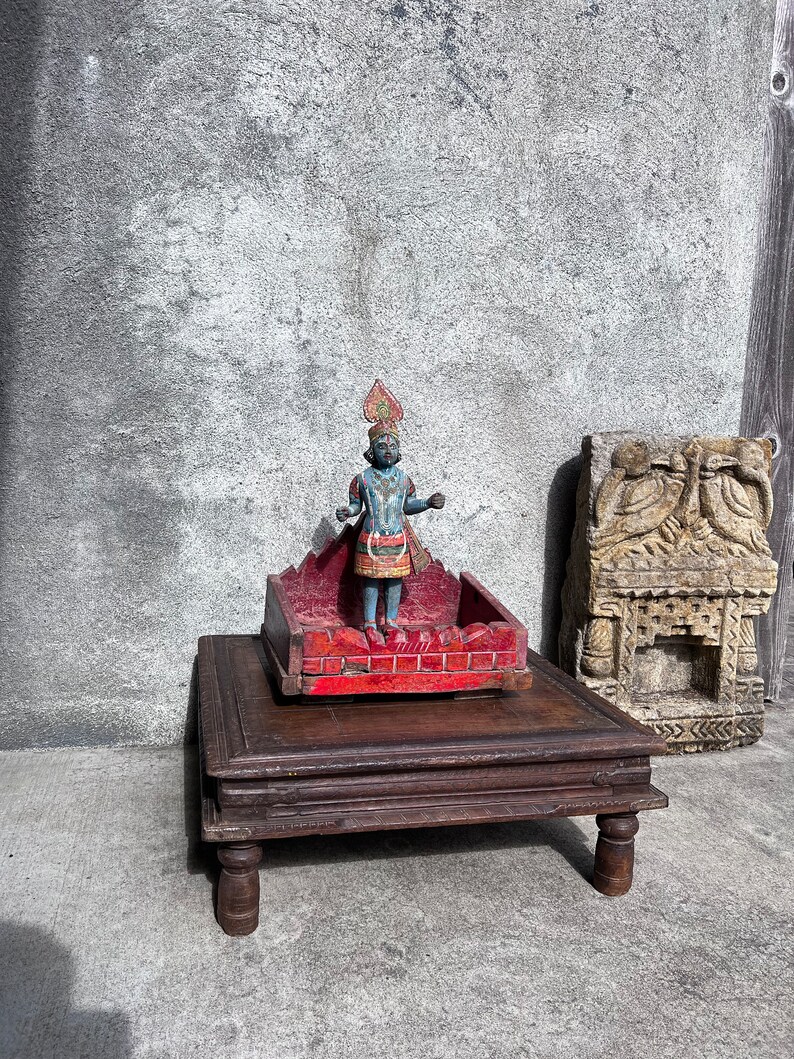 Home Temple Red Singansan Mandir Antique image 8