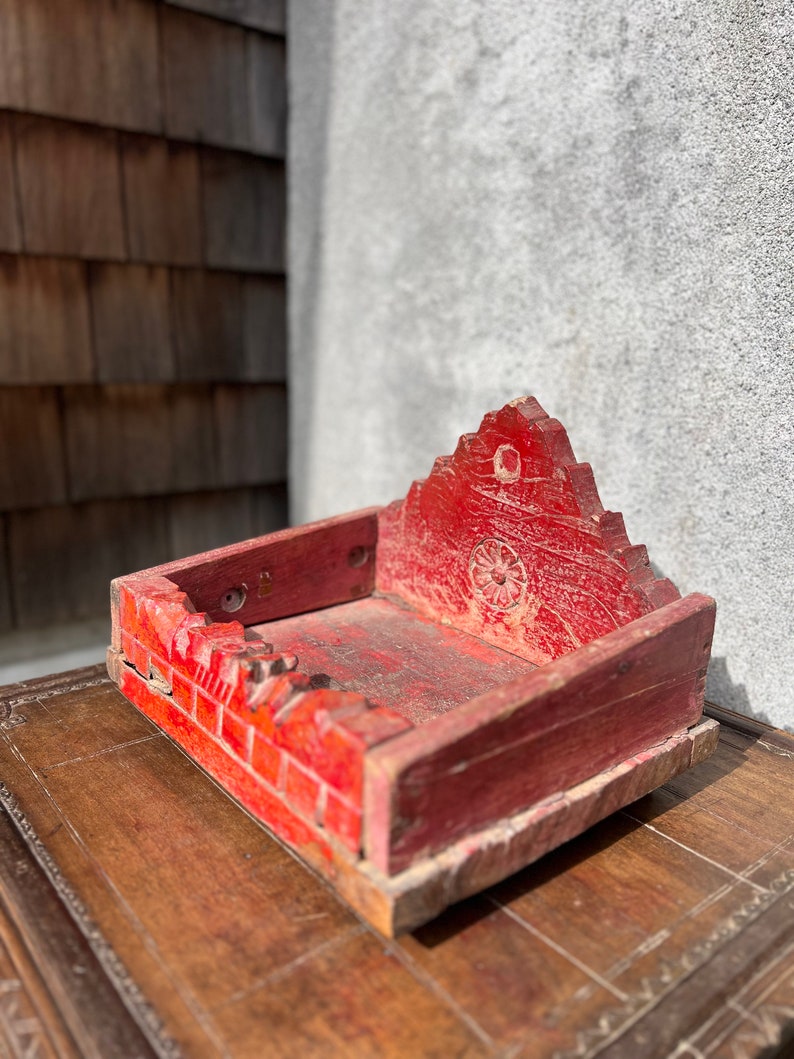 Home Temple Red Singansan Mandir Antique image 5