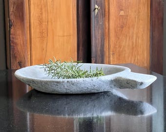 Stone bowl marble antique chapati bowl