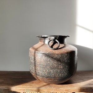 Copper Water Pot With Etched Design Large image 3