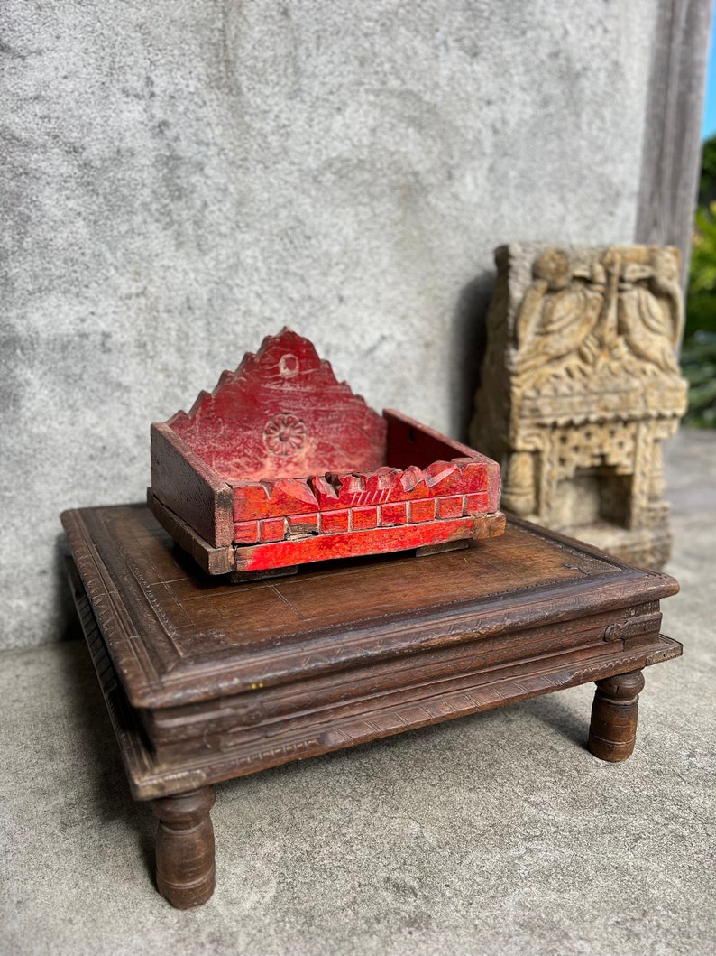 Home Temple Red Singansan Mandir Antique image 7