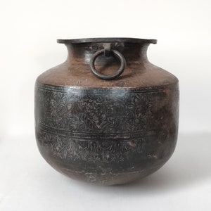 Copper Water Pot With Etched Design Large image 6