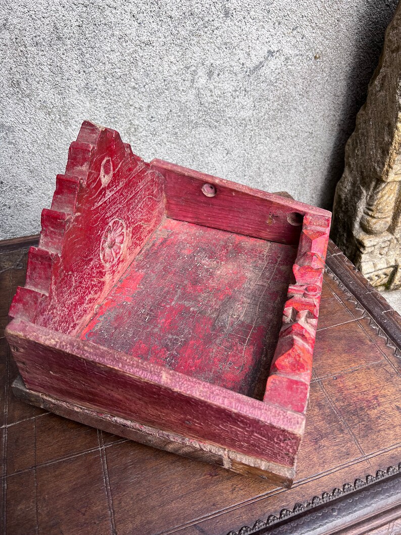 Home Temple Red Singansan Mandir Antique image 4