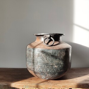 Copper Water Pot With Etched Design Large image 9