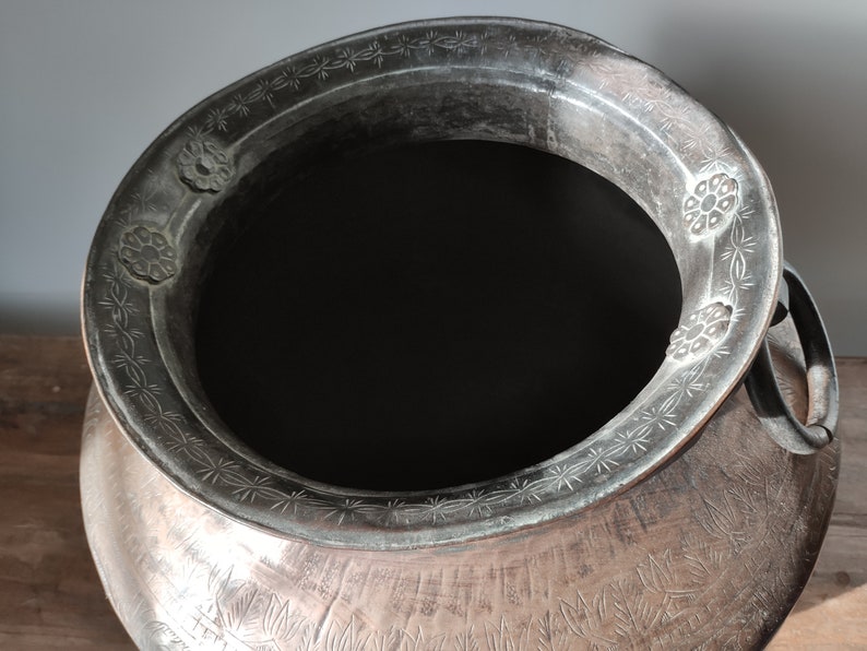 Copper Water Pot With Etched Design Large image 10