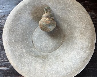 Stone Bowl Rustic Gray Wabi Sabi Zen