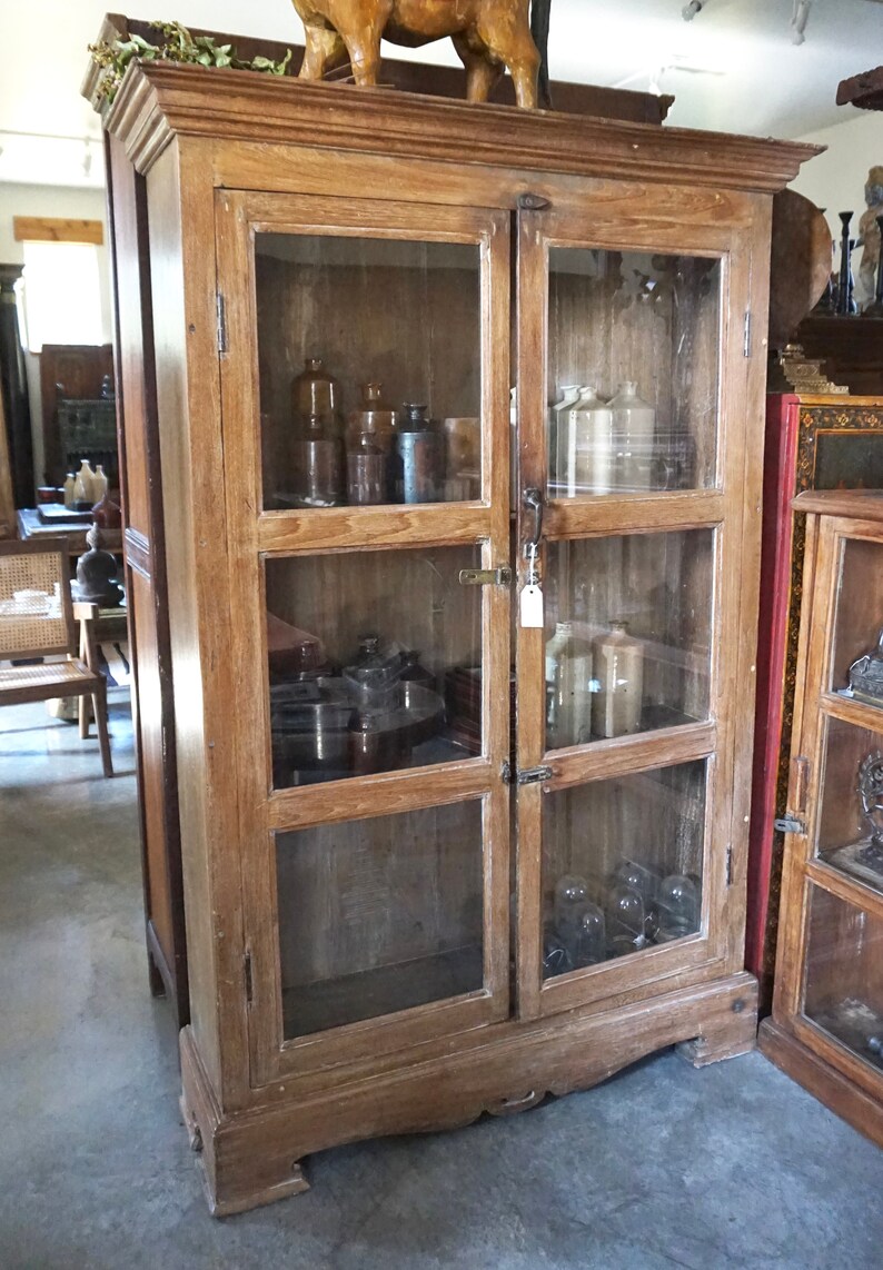 Display Cabinet Six Panel Glass Display Cupboard