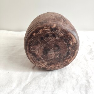 Wooden Pot Wooden Vase Antique Pot Wabi Sabi Vessel image 6