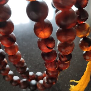 Amber Mala Large Beads Brown image 5