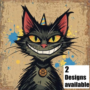 Funny Cat Poster | Orange Schemer, Party Void Cat Art (Digital Download)