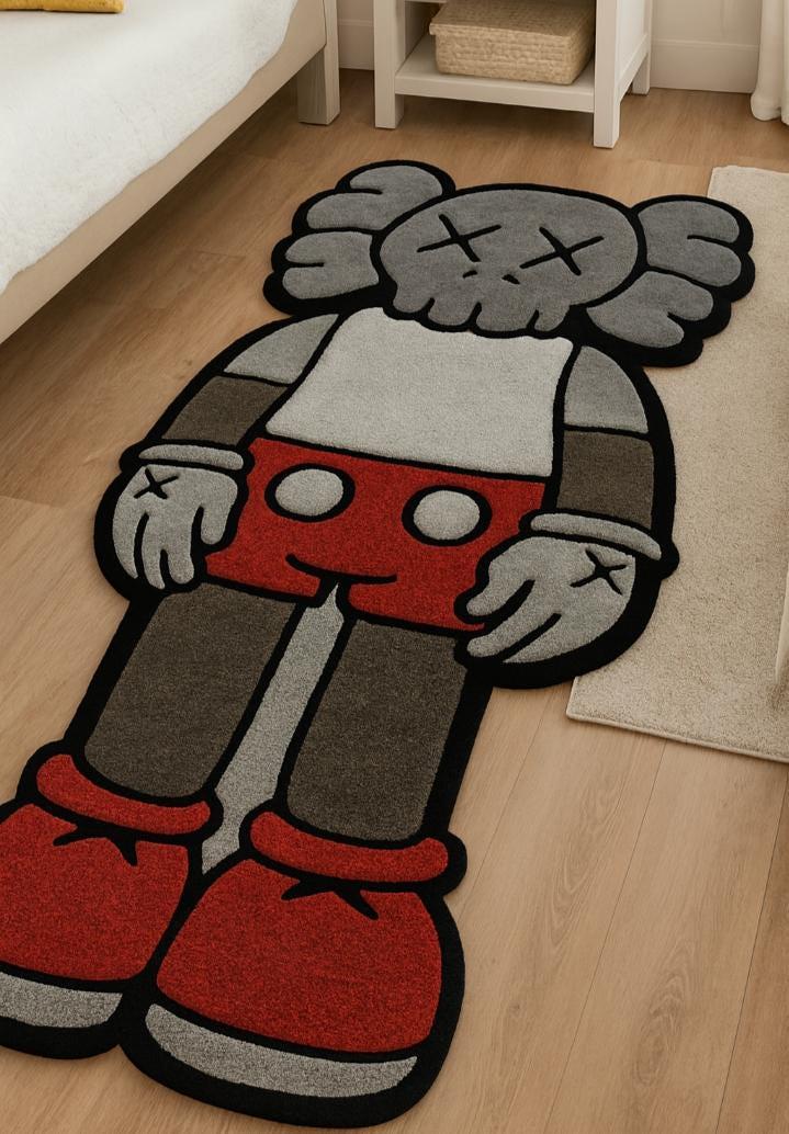 Hand Tufted Cartoon Character Rug – Custom Shaped Pop Art Carpet - Etsy