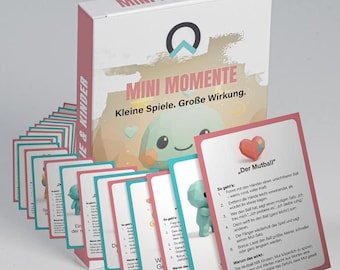 Mini Moments Card Set – 30 Ideas & Rituals for Parents and Children | Gift for Family, Daycare and Little Adventures
