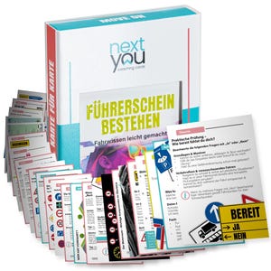 Zdaj egzamin na prawo jazdy – zestaw kart z teorią, zadaniami i wskazówkami egzaminacyjnymi | 30 kart do przygotowania się do egzaminu teoretycznego i praktycznego