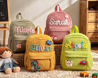 Sac à dos personnalisé pour tout-petit,Sacs à dos personnalisés pour enfants avec prénom,Sac d'école pour enfants,Sac à dos pour enfants d'âge préscolaire,Sac à dos pour enfants,Rentrée des classes