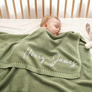 Gepersonaliseerde babydeken met naam,geborduurd babydekentje,dekentje voor jongen en meisje