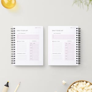 Minimalist Daily Planner Printable. To-Do List, Schedule & Priorities. A4 Digital PDF Instant Download