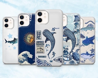 Shark Phone Case Whale Shark Ocean Animal Cover for iPhone 16, 15, 14, 13, 12, 11 Samsung S25, S24Fe, A16, A56 Pixel 9A, 9Pro XL, 8A, 8Pro