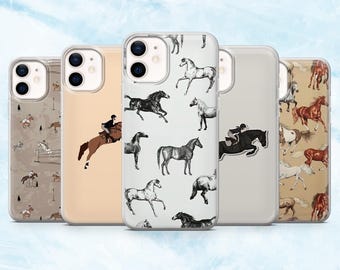 Funda para teléfono con diseño de caballo, poni, amante de los caballos ecuestres, para iPhone 16, 15, 14, 13, 12, 11, Samsung S25, S24, A16, A56, Pixel 9A, 9Pro XL, 8A, 8Pro