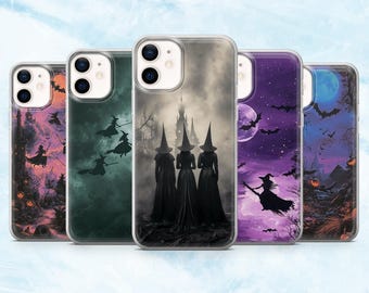 Witch Phone Case Gothic Witchy Halloween Cover for iPhone 16, 15, 14, 13, 12, 11 Samsung S25, S24, A16, A56 Pixel 9A, 9Pro XL, 8A, 8Pro